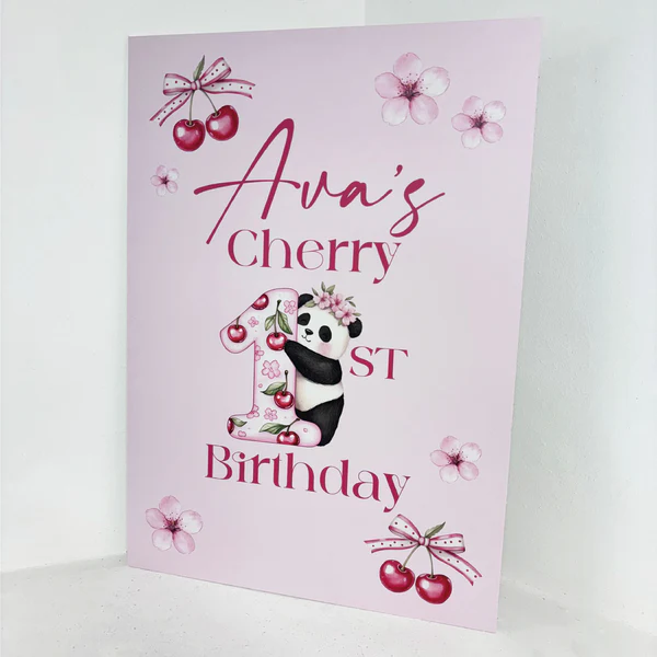 Cherry First Birthday Easel