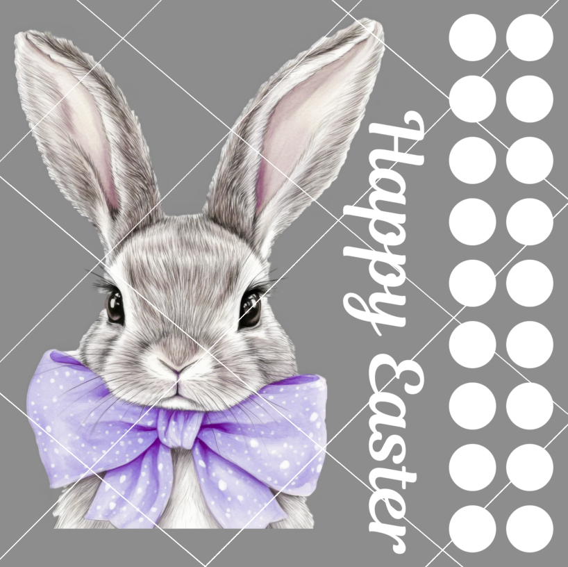 Bunny with Bow - Easter Decal - Image 7