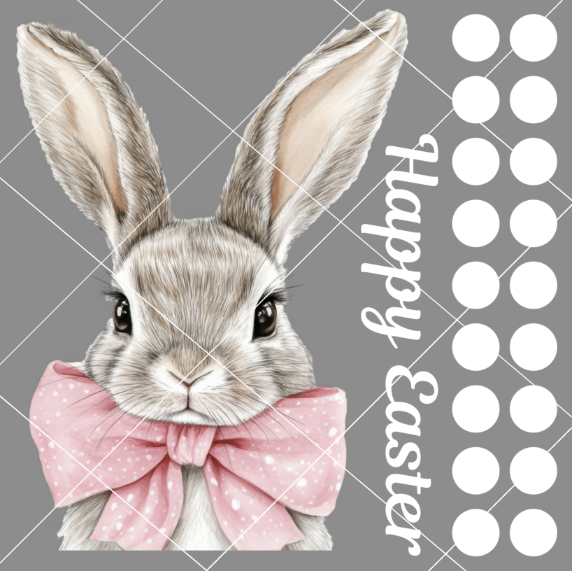 Bunny with Bow - Easter Decal - Image 6