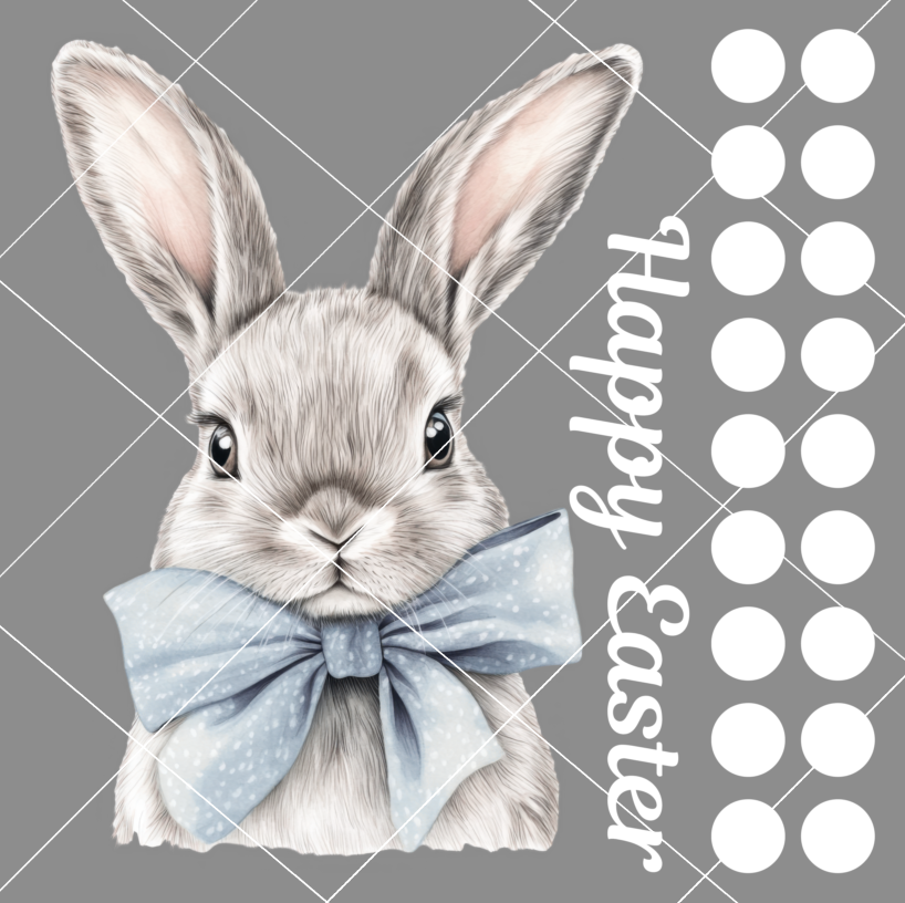 Bunny with Bow - Easter Decal - Image 5