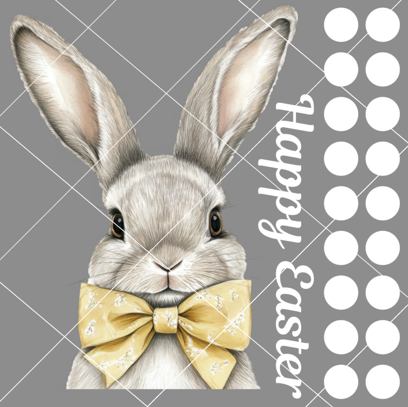 Bunny with Bow - Easter Decal - Image 4