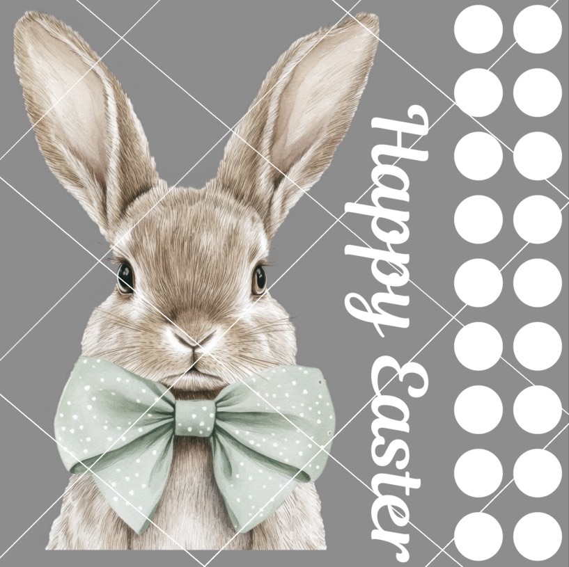 Bunny with Bow - Easter Decal - Image 2