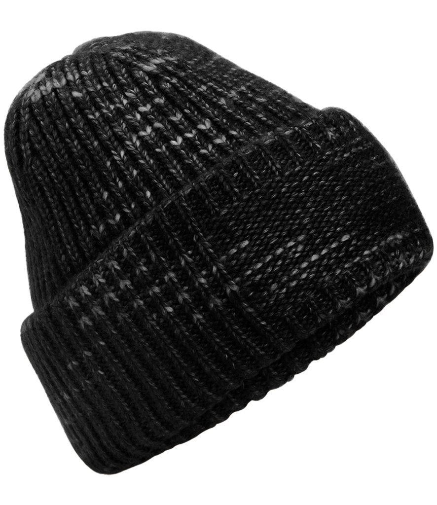 Chunky knit reverse patch beanie - Image 4