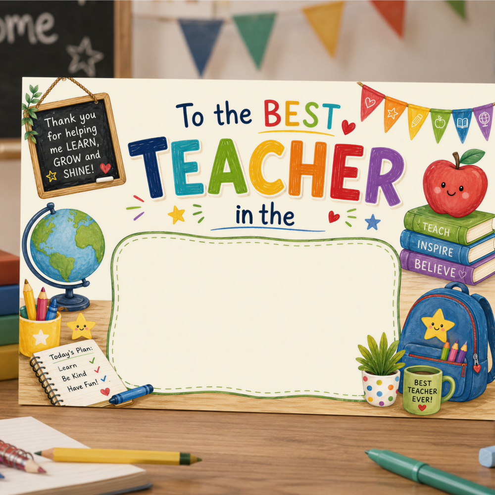 Choc Board - To the best Teacher in the galaxy