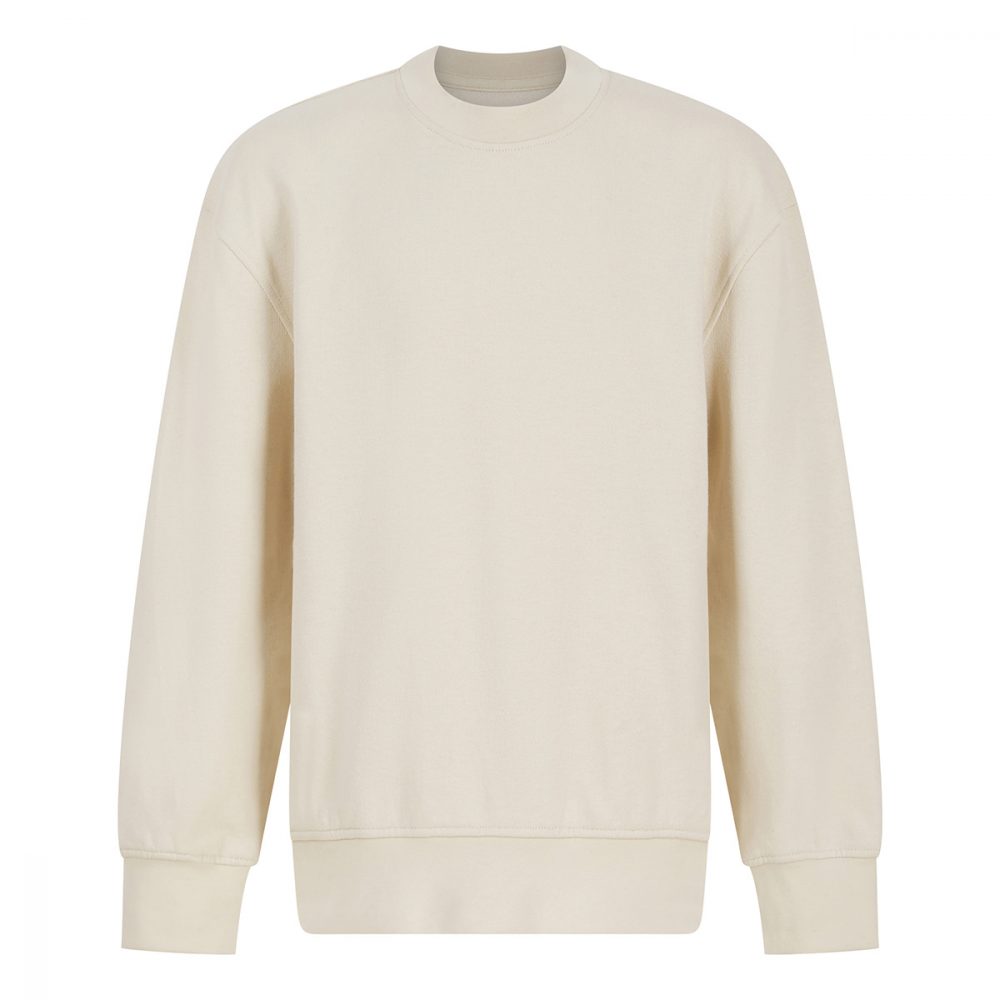 Kids sustainable fashion curved hem sweatshirt