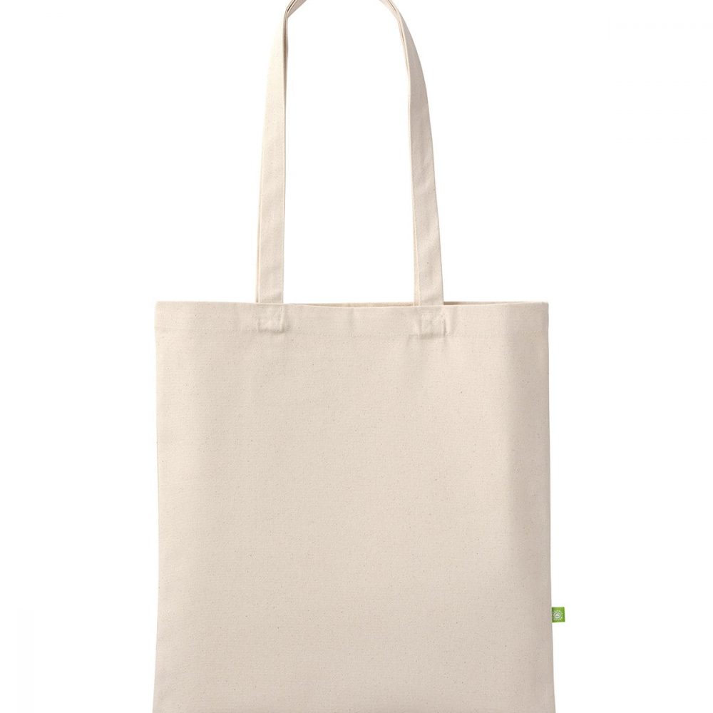 Premium organic canvas shopper long handle