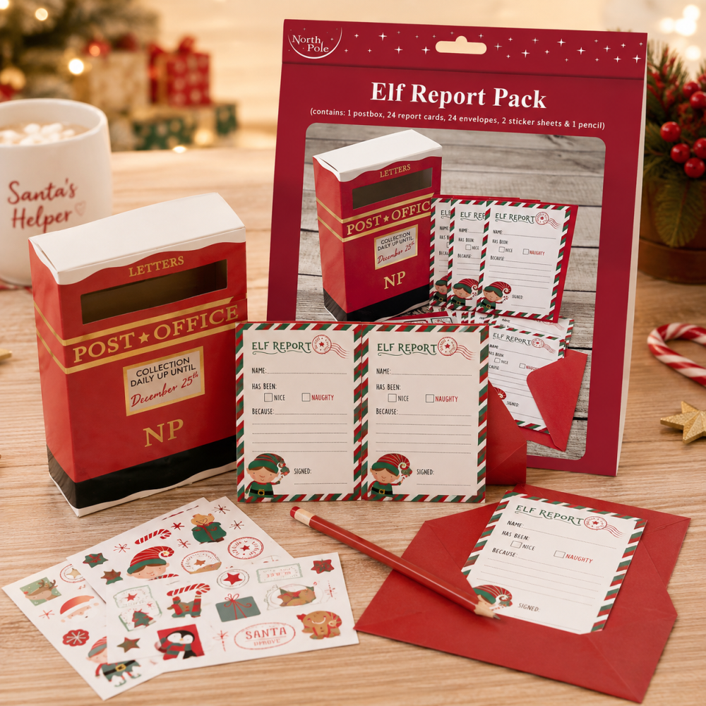 PRE ORDER Make Your Own Elf Report Postbox