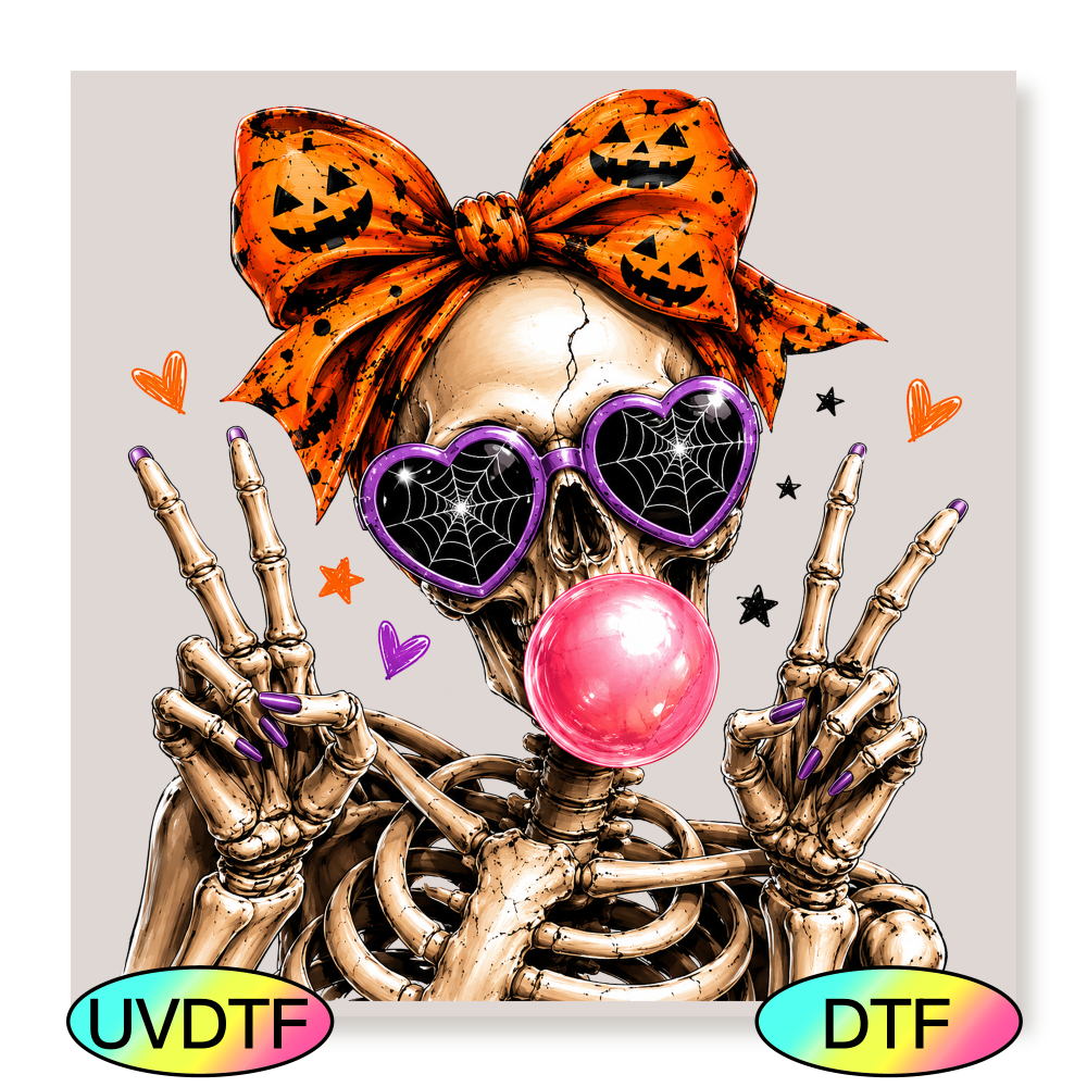 Halloween Bubblegum Skeleton - Decal