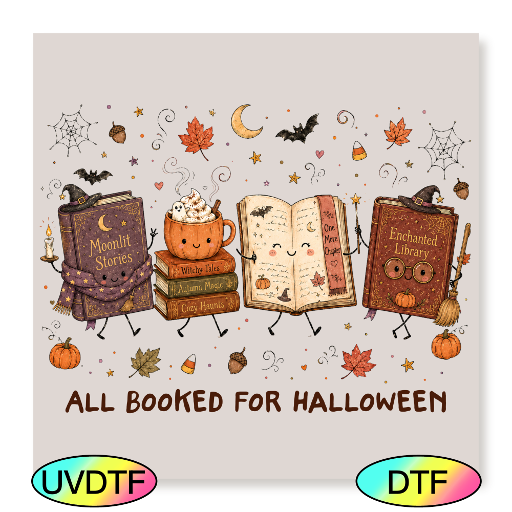 All Booked for Halloween - Decal