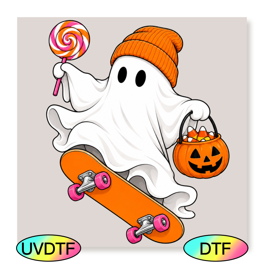 Halloween Skater Ghost - Decal