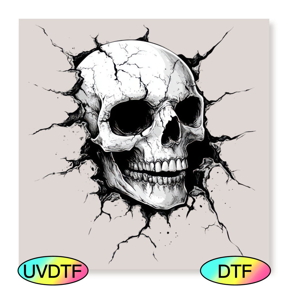 Cracked Skull - Decal