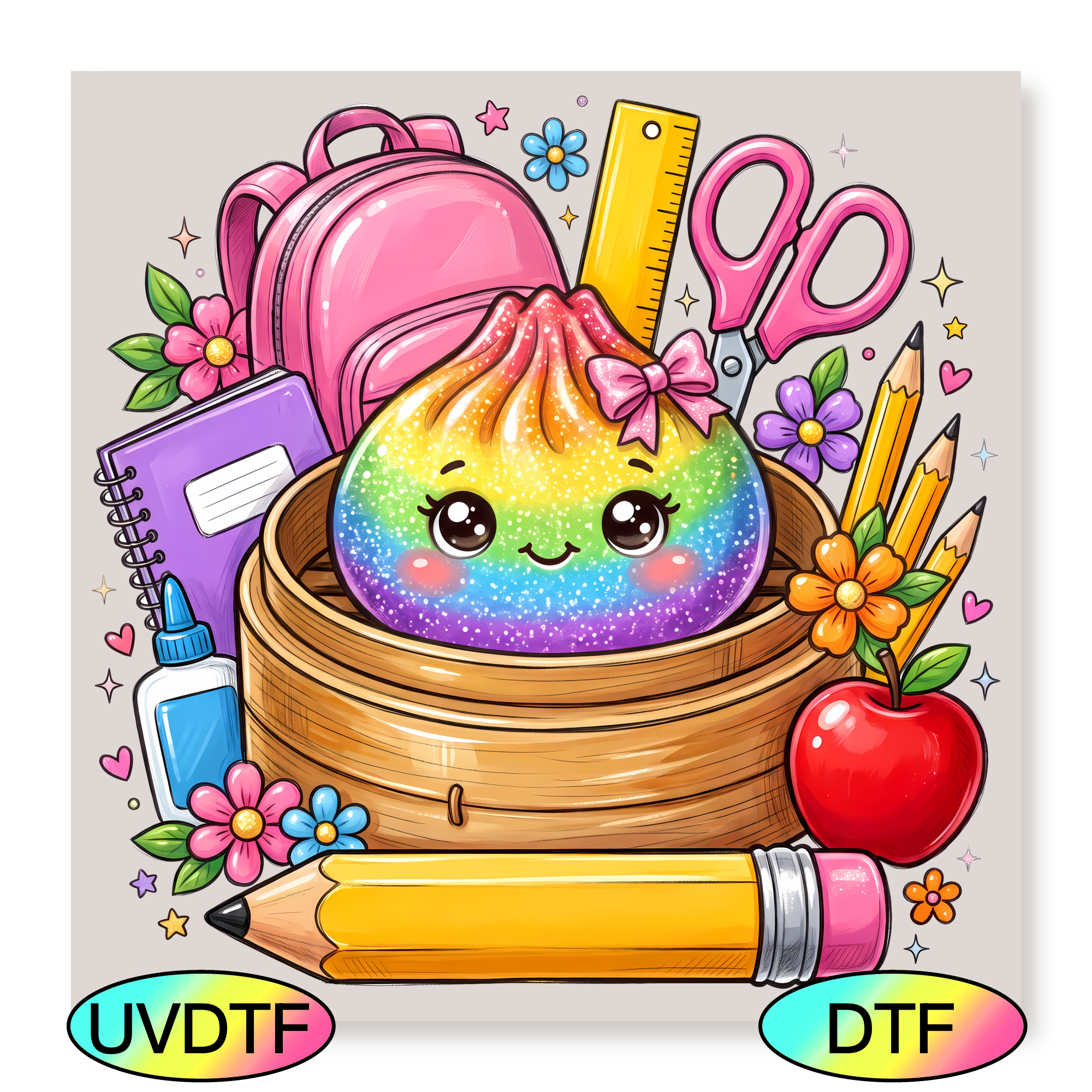 School Rainbow Dumplin - Decal