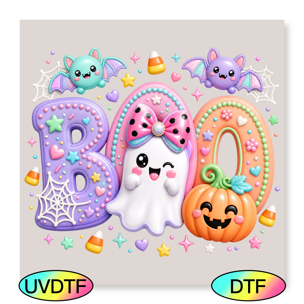 Halloween Pastel BOO - Decal