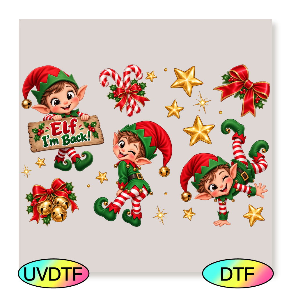 Elf I'm Back Gangsheet - A5