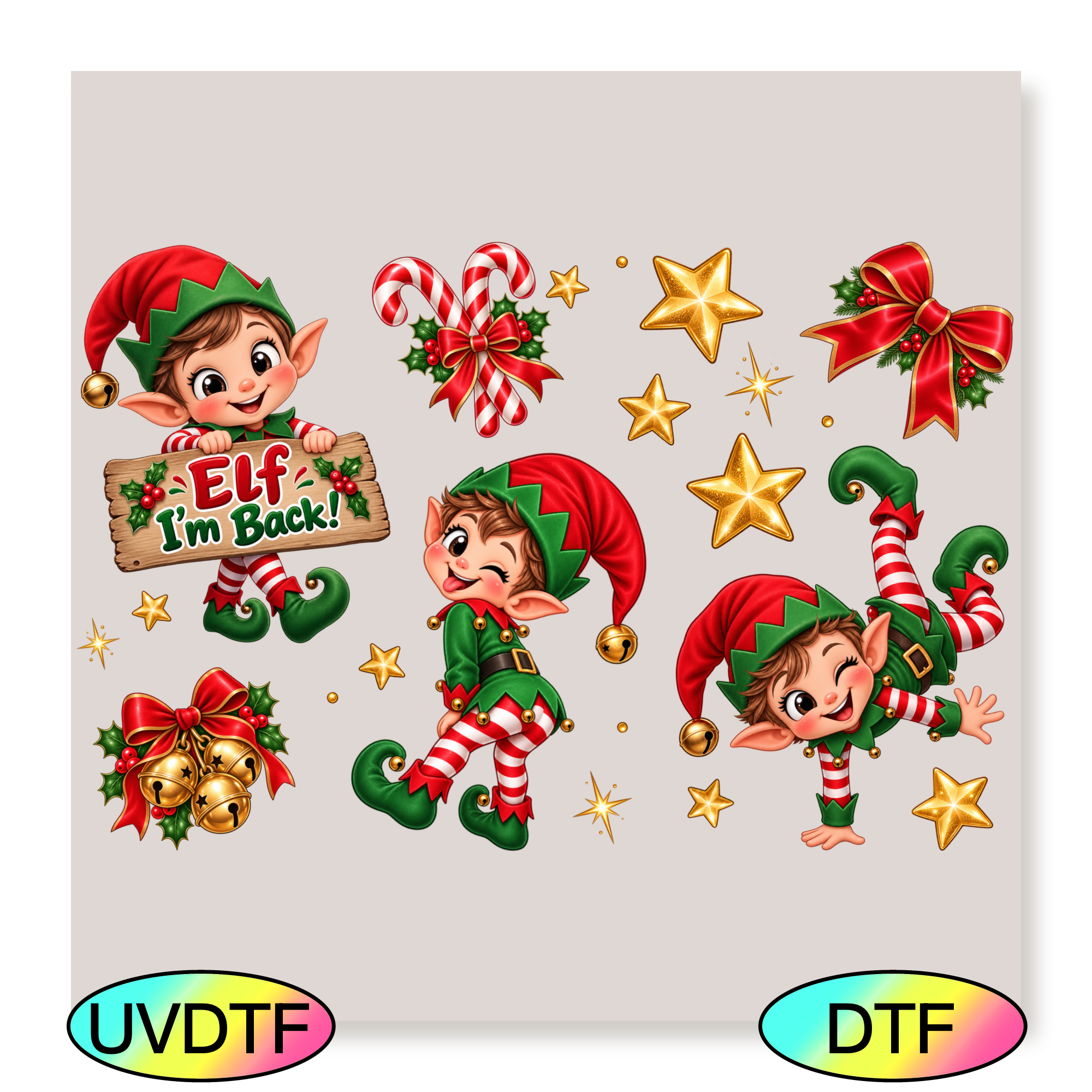 Elf I'm Back Gangsheet - A5